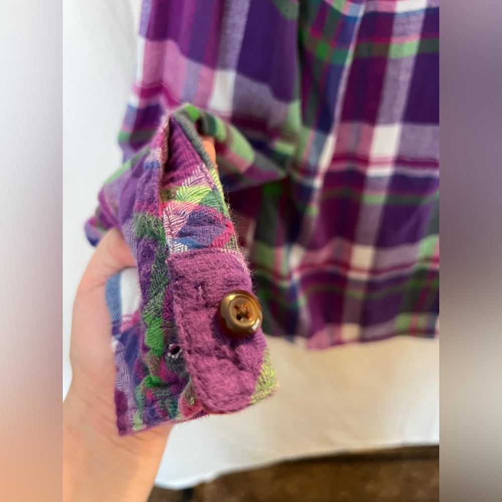 Multi-Colored Flannel Never Worn - image 6